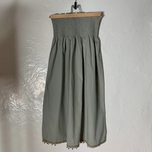 Dove Grey Sundress with Bronze Coin Tassel